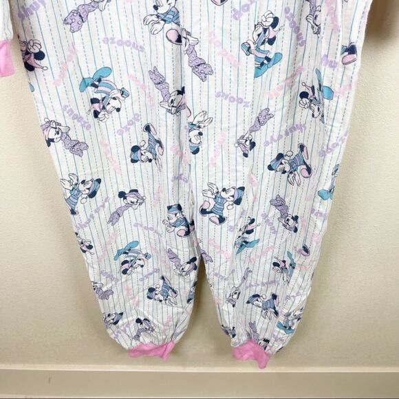 Vintage Disney Pjs One Piece Flannel Button Down Large - Picture 13 of 13